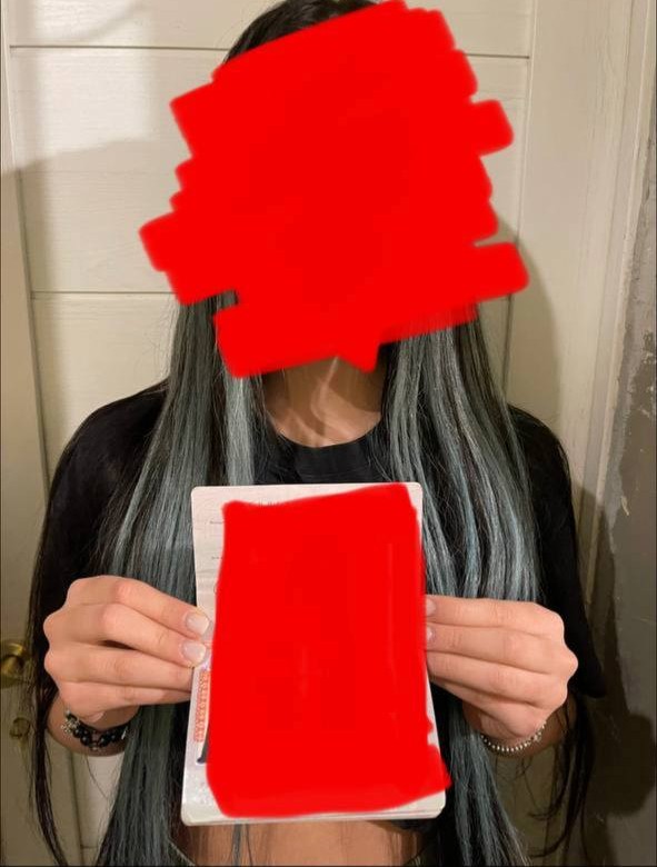 Пример фото с паспортом для восстановления Instagram аккаунта