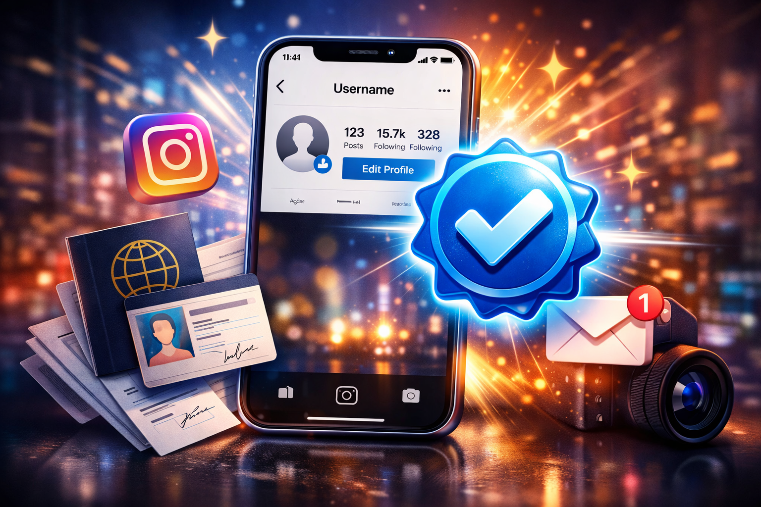 Как отправить запрос на верификацию Instagram